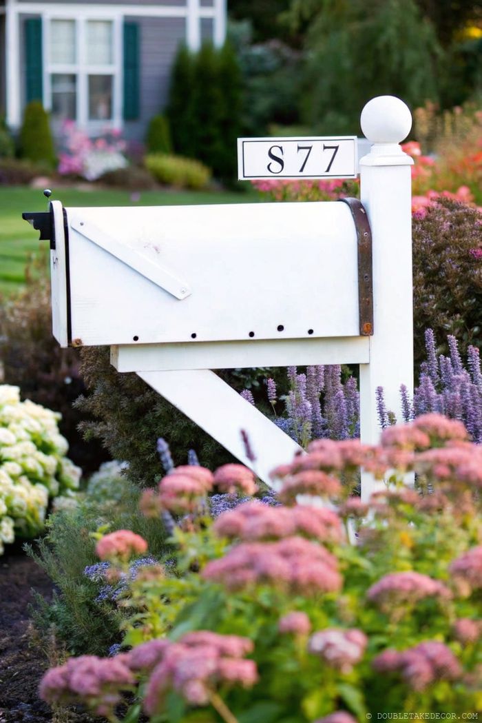 Elegant white mailbox with 